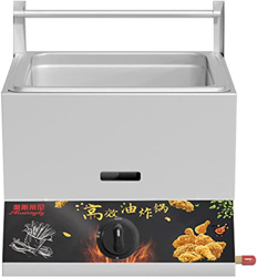 SILVOSWAN Freidora profesional de gas comercial de 11 l/22 l, freidora profunda de propano de mesa de acero inoxidable, freidora de papas fritas de co características