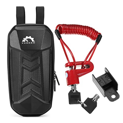 YUEOU Bolsa de almacenamiento de scooter a prueba de lluvia, bolsa de almacenamiento de scooter eléctrico a prueba de lluvia con bloqueo de freno de d