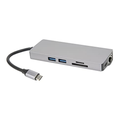 DOUH Adaptador de Concentrador de Interfaz Multimedia Tipo C a HD, Interfaz VGA Tipo C Hub 8 en 1 PD AleacióN de Aluminio de Carga RáPida para Computa precio