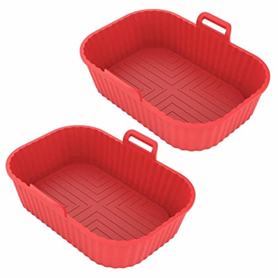 Xzbling Revestimiento de Silicona para freidora de Aire - Revestimientos Airfryer Reutilizables para Hornear,2 uds revestimientos de Silicona para fre