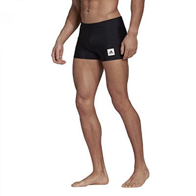 adidas Solid Boxer Swimsuit, Men's, Black, M