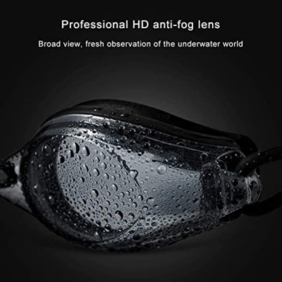 Gafas de natación gafas de natación con tapa de natación con Uva Protección/niebla transparente de cristal/correa de cabeza de ajuste fácil diseñado f
