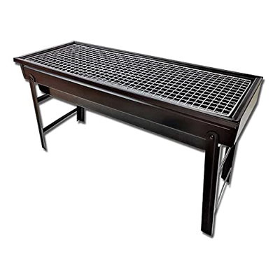 FMOPQ Outdoor Smoker BBQ Grill Folding Charcoal Barbecue Grill Portable Stainless Steel Grill for Outdoor Picnic Patio Backyard Camping Tailgating