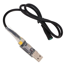 Qinlorgo Cable de ProgramacióN de Motor Medio, Cable de ProgramacióN de Motor de Bicicleta eléCtrica Incorporado con Conector USB 2.0 de PláStico de R características