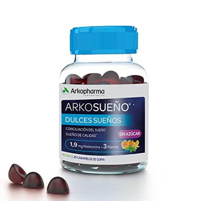 Arkopharma Arkosueño Dormigummies 30 Gominolas Sin Azúcar, Conciliar Sueño Fácilmente, 1,9mg Melatonina, Melisa, Tila y Amapola de California Para Dor