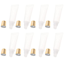 STAHAD 10 Piezas de Tubos Dorados Faciales: Tubos de Lápiz Labial Contenedores Tubos de Limpiador de Bálsamo Transparente Caseros Tapa Portátil Livian en oferta