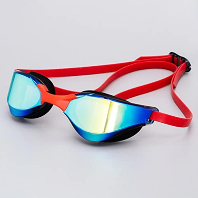OMIAJE Profesión Gafas de natación de Silicona electrochadas Imploudes Impermeables anteojos con anteojos for natación for Adultos al Aire Libre (Colo