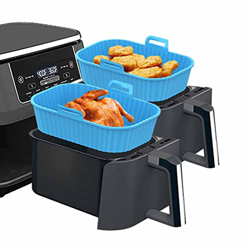 Cyhamse Revestimiento de Silicona para freidora de Aire | Revestimientos Airfryer Reutilizables para Hornear,2 uds revestimientos de Silicona para fre en oferta