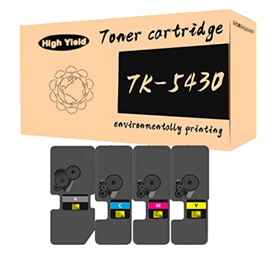 AQUX Reemplazo De Cartucho De Tóner Compatible para La Impresora para Kyocera TK-5430 High para Usar con La Impresora PA2100CWX MA2100CFX (Negro, Cian