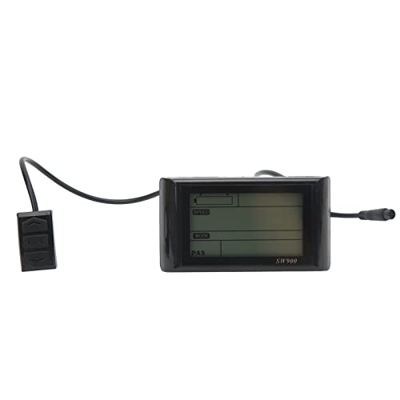 Longzhuo Pantalla LCD para Bicicleta eléctrica, medidor de Pantalla LCD SW900 para Scooter eléctrico con Conector Impermeable