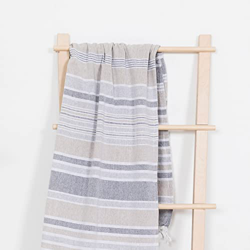 PimpamTex Pareo Toalla Grande, Toallas Multiusos Complementos Playa Mujer, Fular Chal para el Mar y Piscina, Modelo Liso - (95x175 cm, Raya Gris) precio