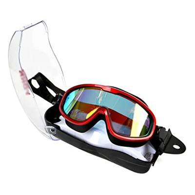 OMIAJE Gafas de natación polarizadas de Marco Grande Gafas Anti-Fog Hombres Adultos Mujeres (Color: un tamaño: Talla única) zhengyali (Color : A, Size