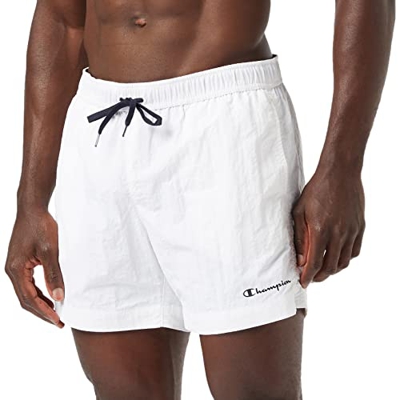 Champion Beachshorts Small Logo, Bañador para hombre, para Hombre, Bianco, S