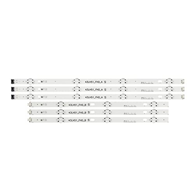 CARZE LED Falta de retroiluminación Lámpara Ajuste for LG 43LF510V 43LH5700 43LX300C LF51-FHD-A HC430DUE COB 43LH51_FHD A B SSC_4 3 Pulgadas 4 3LJ510T