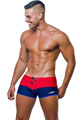 BWET Swimwear Sentosa Beach Trunks Traje de baño, Rot, L para Hombre
