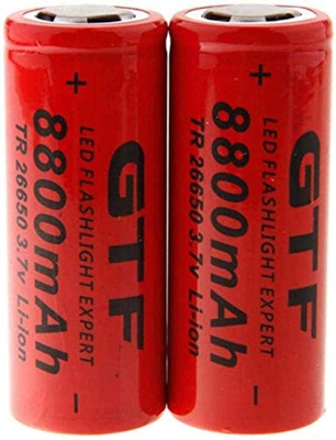2 Uds 3.7 V 8800Mah 26650 Paquete De Batería Recargable De Iones De Litio para Linterna Batería Portátil Led Banco De Energía