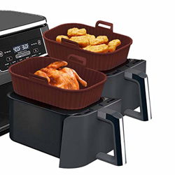 ZCSXK Revestimiento de Silicona para freidora de Aire | Revestimientos Airfryer Reutilizables para Hornear | 2 uds revestimientos de Silicona para fre en oferta