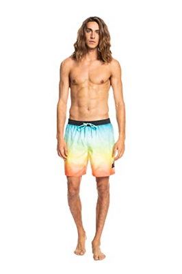 Quiksilver Everyday Faded Logo 17" - Short de natación - Hombre - L - Negro.