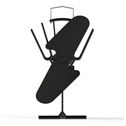 Quiet Fireplace Fan with 4 Blade Home Fireplace Fan Heat Powered Fan Efficient Heat Distribution(Color:Big 2 Blades) (Big 2 Blades) características