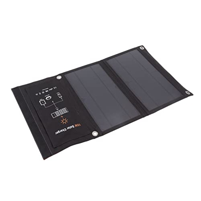 Cargador de Panel Solar Cargador Solar Plegable 15W Negro 5V 2.5A