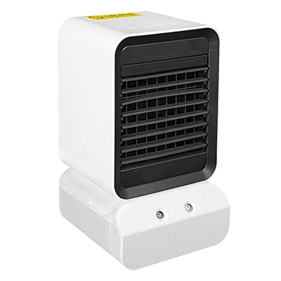Calentador eléctrico portátil de 800 W, Mini Ventilador de calefacción y refrigeración de 3 Modos, humidificador de Escritorio, Aire Acondicionado peq