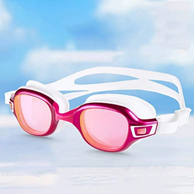 OMIAJE Gafas de natación Gafas de natación for Mujeres jóvenes jóvenes for niños Adultos Lente Anti Niebla UVA Ajuste rápido Vista Ancha de Gran tamañ