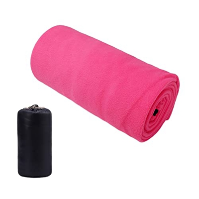 BAI Shi Wu Saco de Dormir de Forro Polar, sábana de Viaje, Saco de Dormir for Acampar, Bolsa de Almacenamiento Ultraligera con Cremallera, Manta de mo