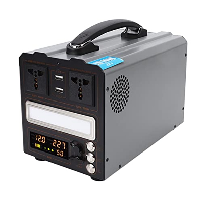 Estación de Energía Portátil, Banco de Energía de 500 W 90000 Mah con 2 Salidas de Ca de 220 V, Puertos USB Duales, Puerto de Carga de CC, Encendedor 