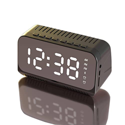 MBETA Altavoz Bluetooth inalámbrico transfronterizo Nuevo Mini Espejo Familiar Mini Altavoz Despertador con Control Remoto Altavoz Inteligente en oferta