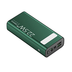 LLKJ Super Fast Charge 30000mAh Gran Capacidad Mobile Power Linterna Power Bank Moda (Color : Green, Size : 30000mAh) precio