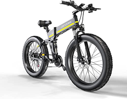 Bicicleta Eléctrica 26" x 4.0 Fat Tire, Shimano 7vel, Frenos hidráulicos XOD Delanteros y Traseros, Bicicleta eléctrica Urbana Plegable con, batería e en oferta