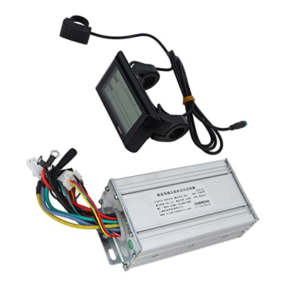 Controlador sin Escobillas para Bicicleta Eléctrica, Controlador de Bicicleta Eléctrica de 48 V 1500 W con Medidor LCD M866S Juego de Controlador de B