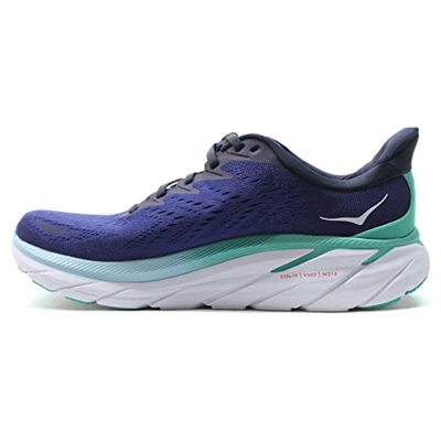 HOKA ONE One Clifton 8, Running Shoes Mujer, Outer Space/Bellwether Blue, 42 EU