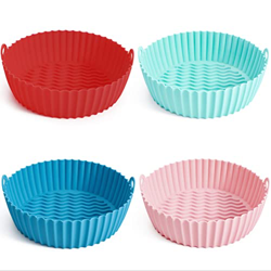 Lcmei Olla Silicona para Freidora Aire,Revestimientos Silicona para Freidora Aire FáCil Limpieza,Revestimientos Silicona para Freidora Aire Reutilizab características