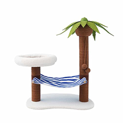 GZHERVICES Árbol De Coco Postes De Rascado para Gatos Hamaca - Cama Nido para Gatos, Sisal Natural con Bola Colgante Interactiva, para Interiores Y Ex en oferta