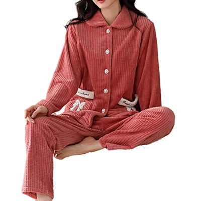 Pijama Mujer Sexy, Conjunto De Pijamas De Lana Esponjosa Y Elegante, Camisón De Punto De Color Sólido, Marrón Oscuro, Cómodo, Cálido, Conjunto De Pija