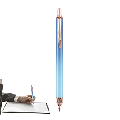 Mgichoom Pluma estilográfica retráctil | Pluma estilográfica Recargable de Escritura Suave,Plumas estilográficas de Color Degradado Pluma de Negra de 