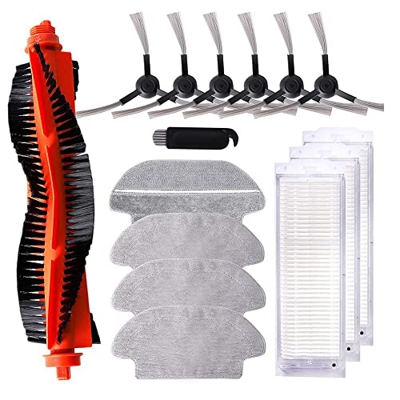 GANMEI 15 Piezas Competibles para Mi Robot Fregona Aspiradora Pro P Robot de Limpieza STYTJ02YM Cepillo Lateral Principal Filtro Hepa Mopa