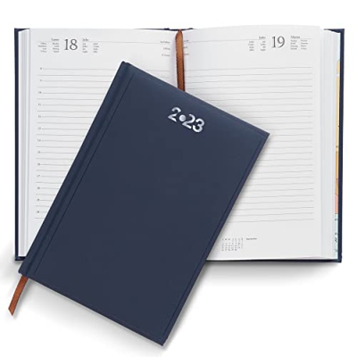 Agenda 2023 dia por pagina a5 Premium de tapa dura - agenda anual 2023 dia por pagina - Agendas 2023- Planificador agenda sin anillas- agenda 2023 anu