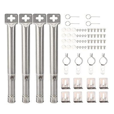 Gaojinlong Store Tubo Universal for parrilla de barbacoa, 4 Uds., quemadores de tubo de barbacoa de acero inoxidable ajustables, piezas de repuesto fo