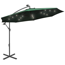 Tidyard Parasol Excéntrico Sombrilla Voladiza Parasole para Terraza Jardín Playa Balcón Piscina Patio Sombrilla voladiza con Luces LED y Palo metálico en oferta