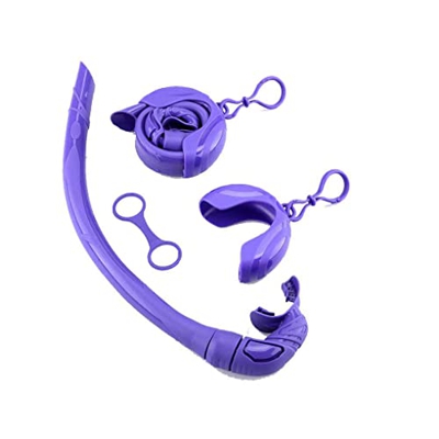 VENNSDIYU Tubo de esnórquel plegable, manguera de respiración para buceo, equipo para deportes acuáticos al aire libre , Violeta