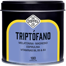 Triptofano con Melatonina y Magnesio + Vitamina B6, B5, B3 + Espirulina | 180 Cápsulas | 1,78mg de Melatonina | 600mg de Triptófano para Dormir Bien | en oferta