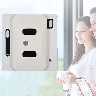 JIADUOFU Robot Limpiador Ventanas, Aspirador De Ventanas Robot Automático De Limpieza De Ventanas De Vidrio con Control Remoto De Rociado De Agua, par