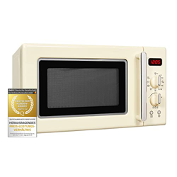 Exquisit Microondas RMW720-3GDIG crema, 20 litros, 700 W, 5 niveles de Potencia, Grill 1000 W características
