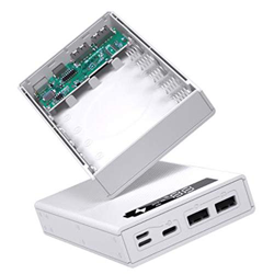 Uinfhyknd 5 X 18650 Caja de AlimentacióN MóVil Desmontable 18650 Soporte de BateríA Caja de Carga Carga QC 3.0 PD DIY Carcasa-1 en oferta