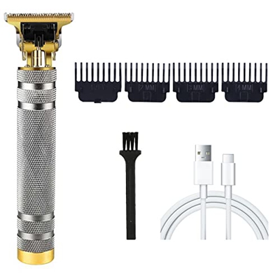 RESHUBO Cortadora de Cabello Cortadora de Cabello EléCtrica para Hombres Afeitadora InaláMbrica Recargable USB MáQuina para Cortar Cabello Peluquero C