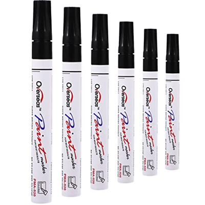 VICASKY 6 Uds Rotuladores de Pintura a Base de Aceite Marcadores de Pintura Marcador de Color de Secado Rápido para Niños Adultos Colorear Dibujo Hace