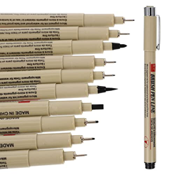 Ciieeo 10 Uds. Bolígrafos de Tinta Micro-Bolígrafo Acrílico Marcador Permanente Pigmento Delineador Bolígrafos Multiliner Bolígrafos de Dibujo de Punt características