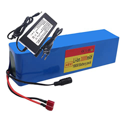 Batería de Litio,48V 30Ah Batería de Litio de Bicicleta eléctrica con Cargador y BMS, para Monociclo Eléctrico De Auto Equilibrio Scooter Hoverboard B precio